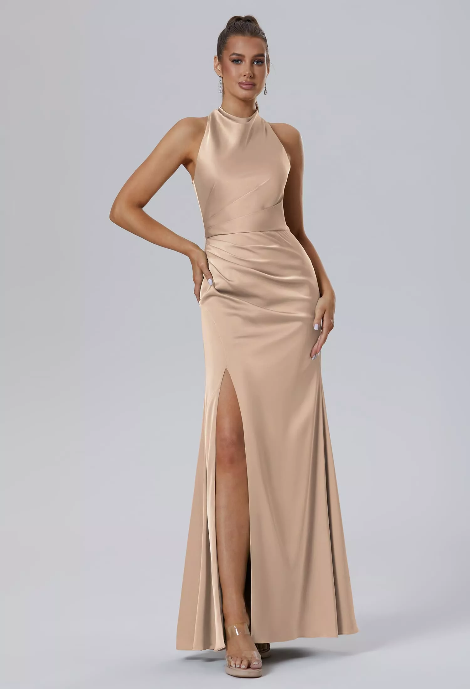 AW Maharaol Taupe  Bridesmaid Dresses